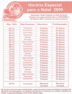 horario