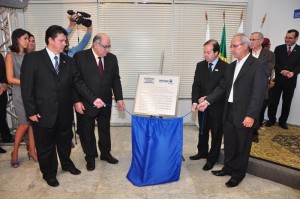 Descerramento-placa-inaugur Descerramento da placa inaugural / Foto: Marise Romano