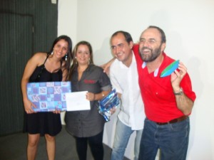 DSC06847 Izabel, Karina e Robson comemoram premiações com Pachecão