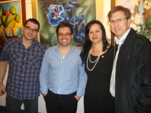 Ranieri_Moacur_Cleonilda Ferreira_Miguel Faria Cleonilda Ferreira e Miguel Faria recepcionam Ranieri e Moacyr