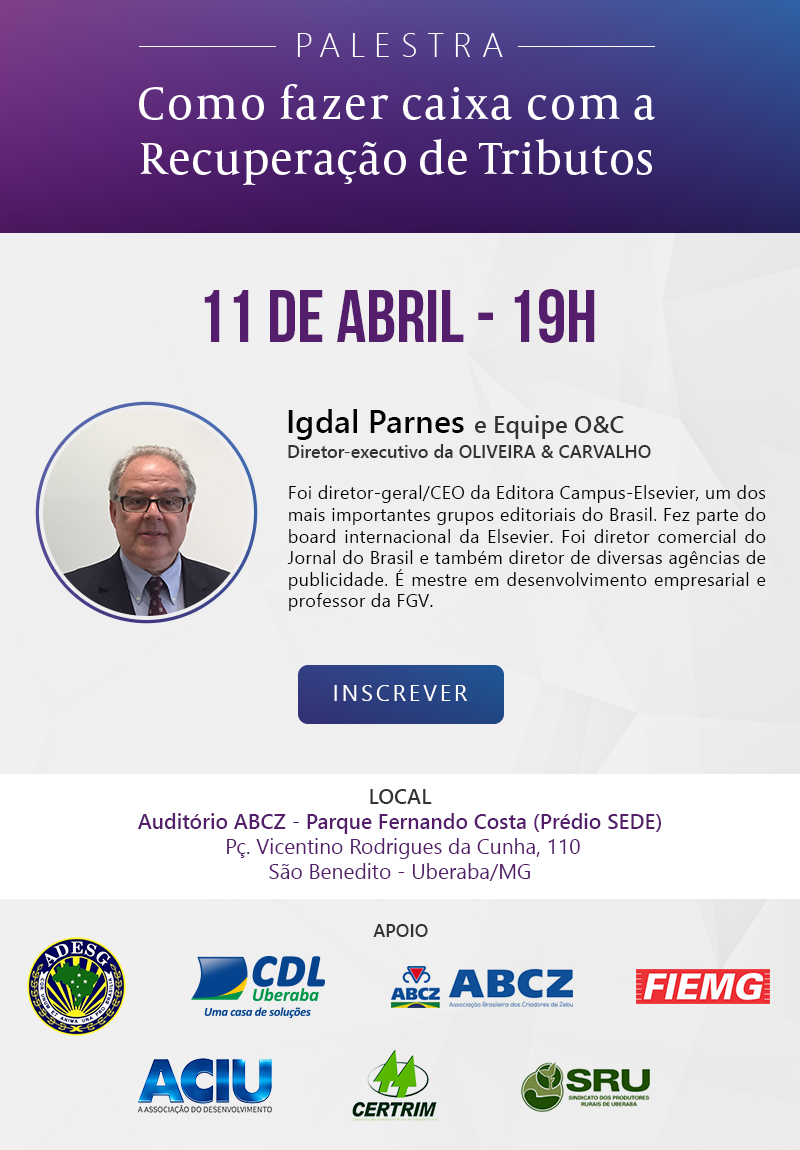 Palestra - Como fazer caixa com a Recuperação de Tributos